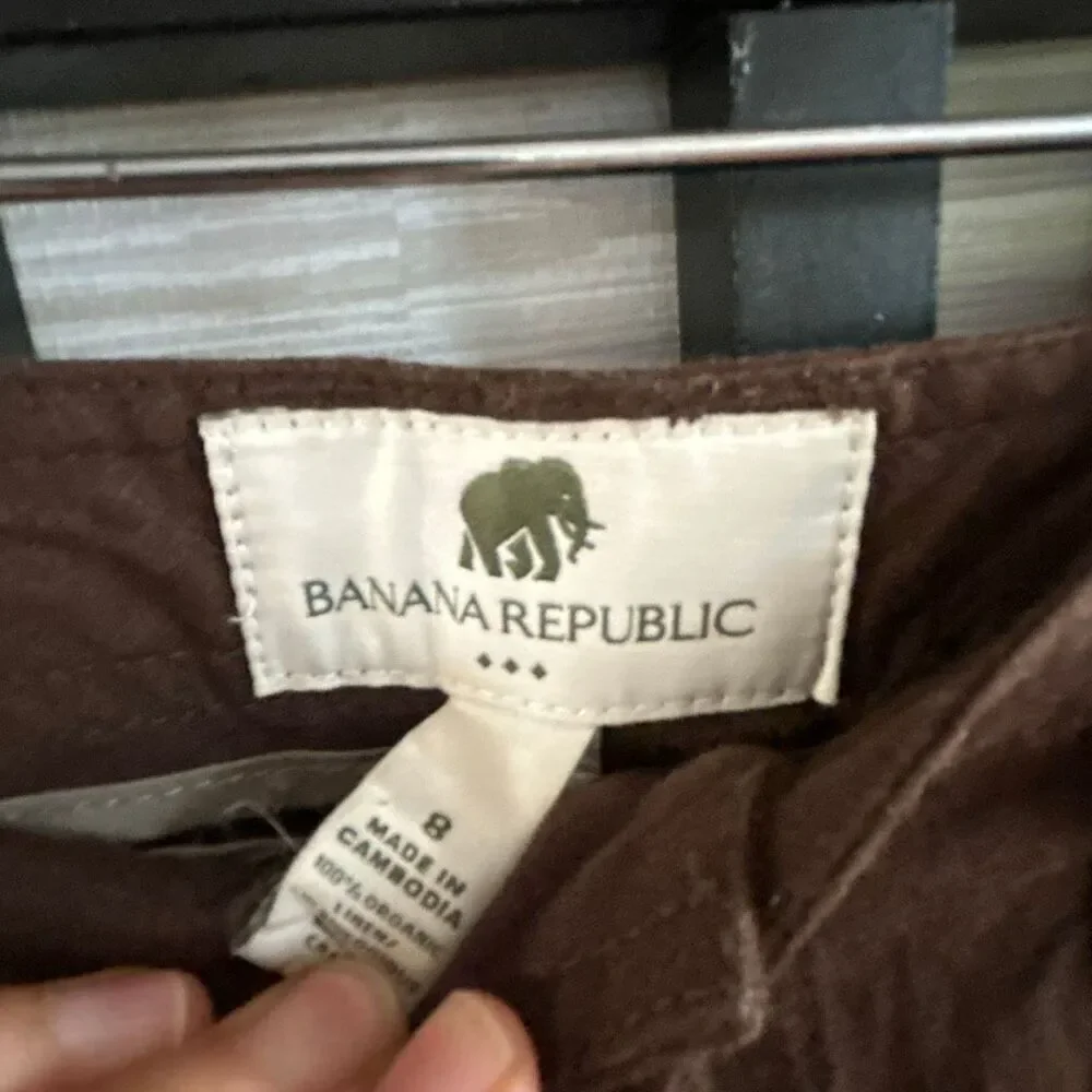 Banana republic 100% organic linen vintage Y2K wide leg pants trousers size 8 ch